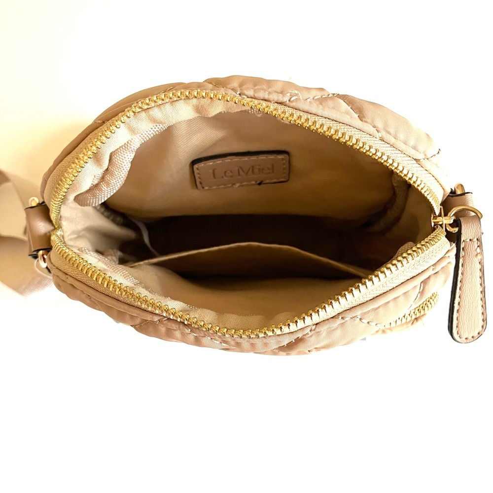 NWT La Miel Beige Crossbody Bag - Puffer Design - Picture 7 of 13